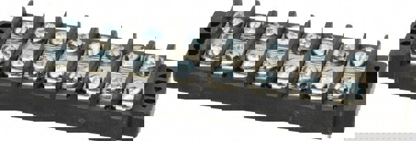 8 Poles, 300 Volt, 30 Amp, -40 to 266°F, Polyester Thermoplastic, Polyester Thermoplastic Multipole Terminal Block